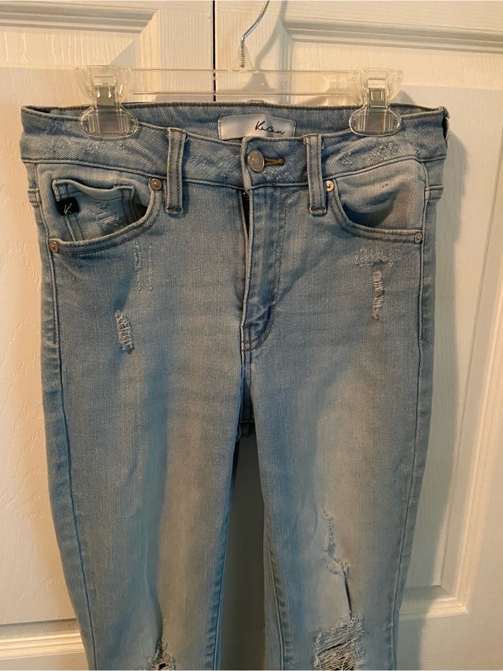 KanCan Light Blue Distressed Flare Jeans - Picture 3 of 8